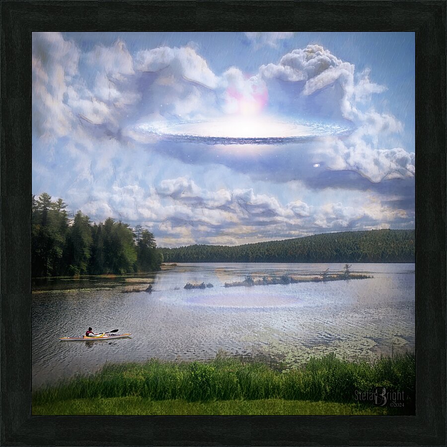 0920 Cosmic Kayaking Picture Frame Printing