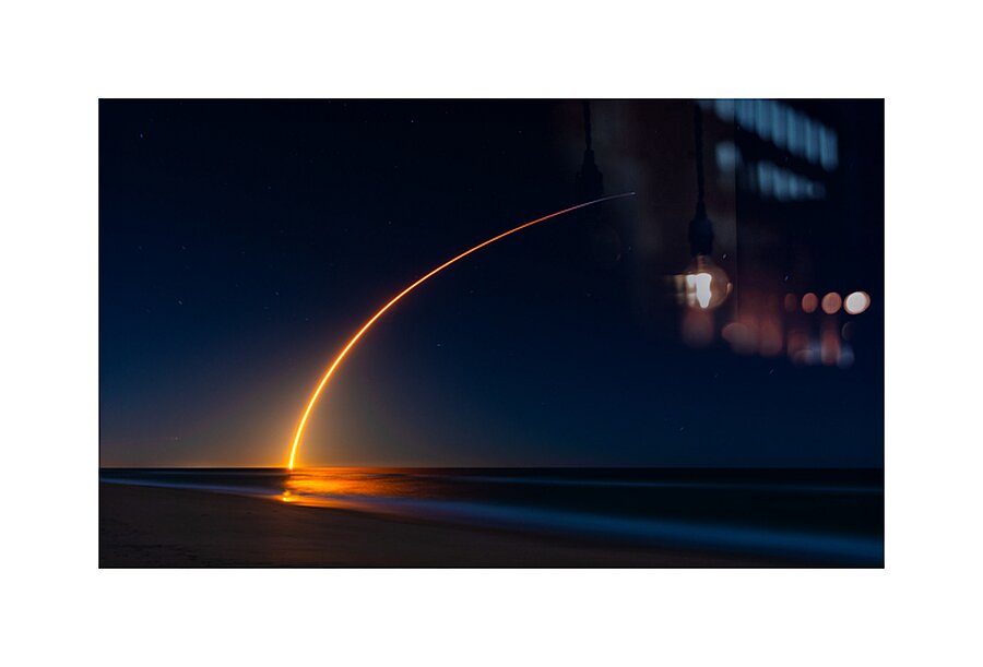 Falcon 9 Rocket Launch Picture Frame print
