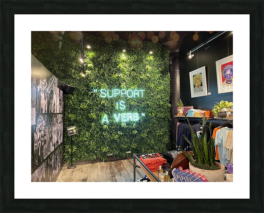 Support is a Verb Picture Frame print