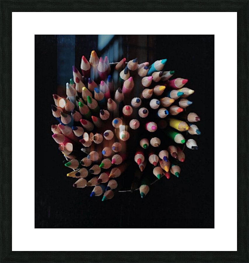 Color Pencils Picture Frame print