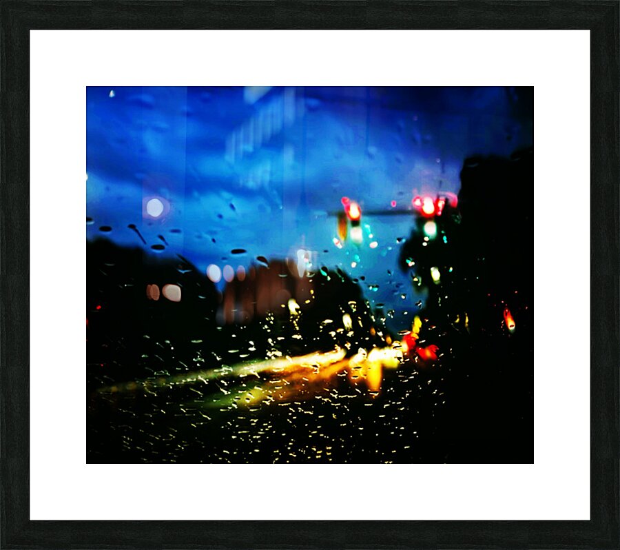 Night Rain Picture Frame print
