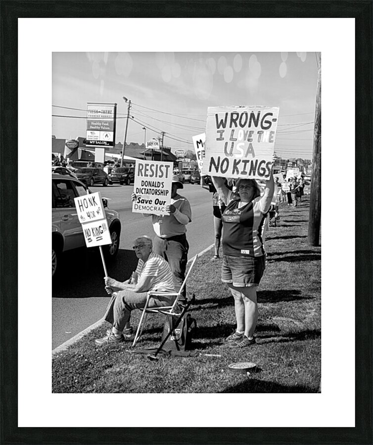 No Kings Protest  Picture Frame print