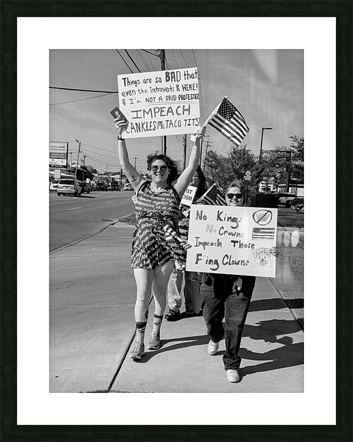 No Kings Protest  Picture Frame print