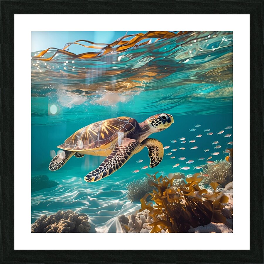 sea turtle Picture Frame print