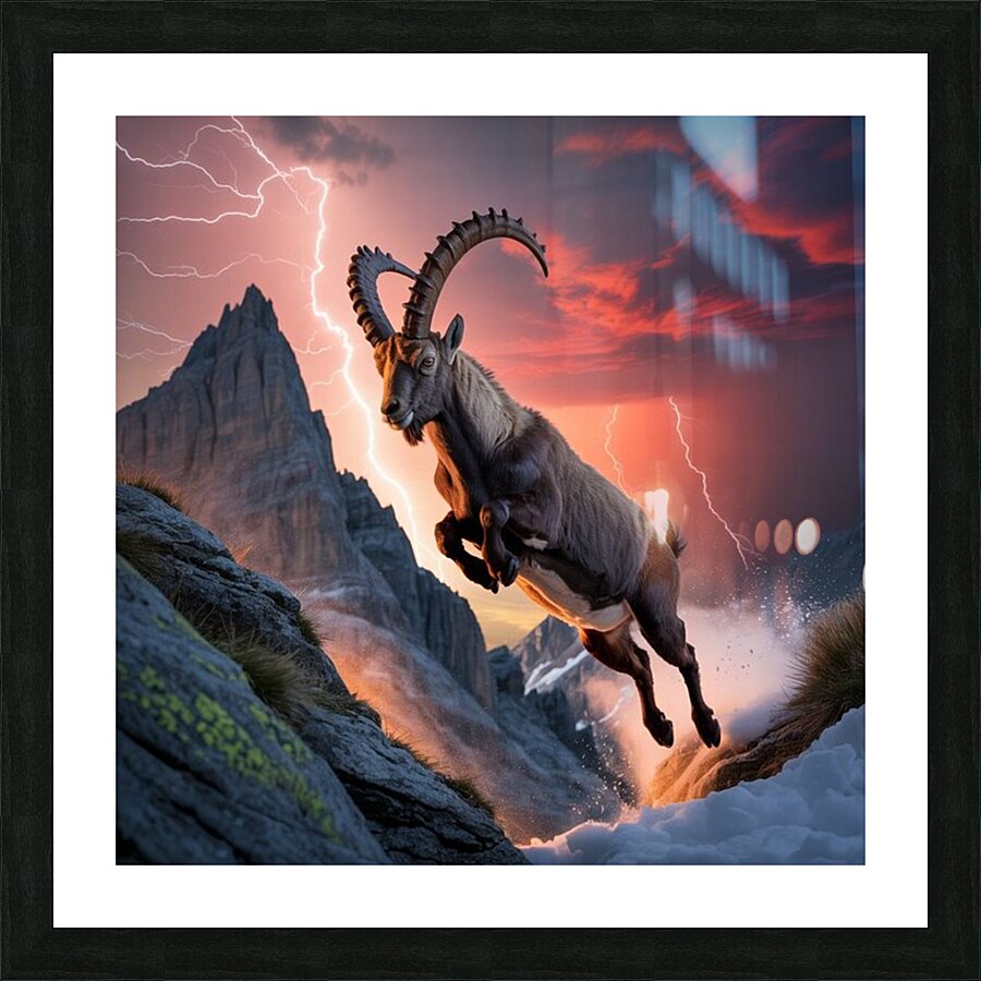 Mountain goat Picture Frame print