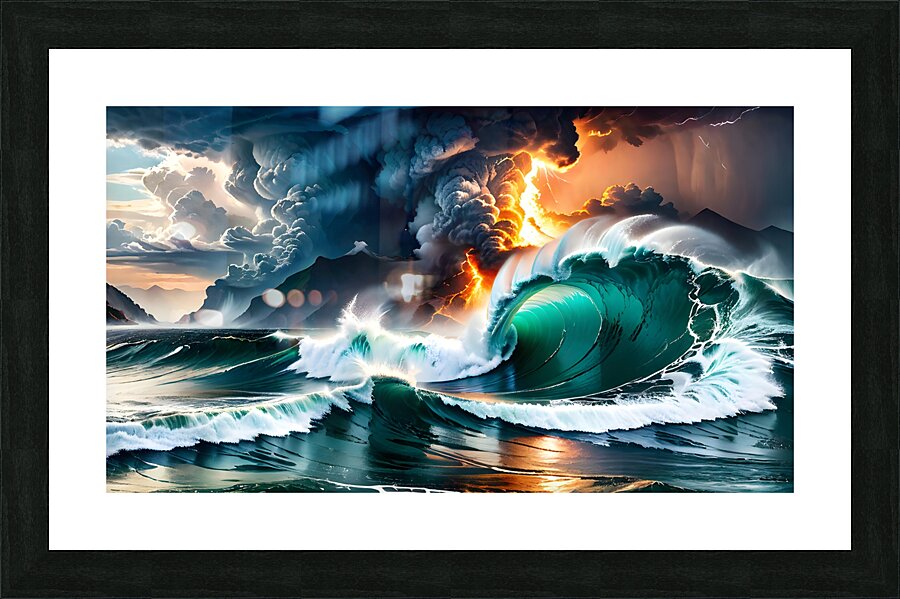 Oceans Rage Picture Frame print