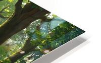 Mystical Forest with Golden Light HD Metal print