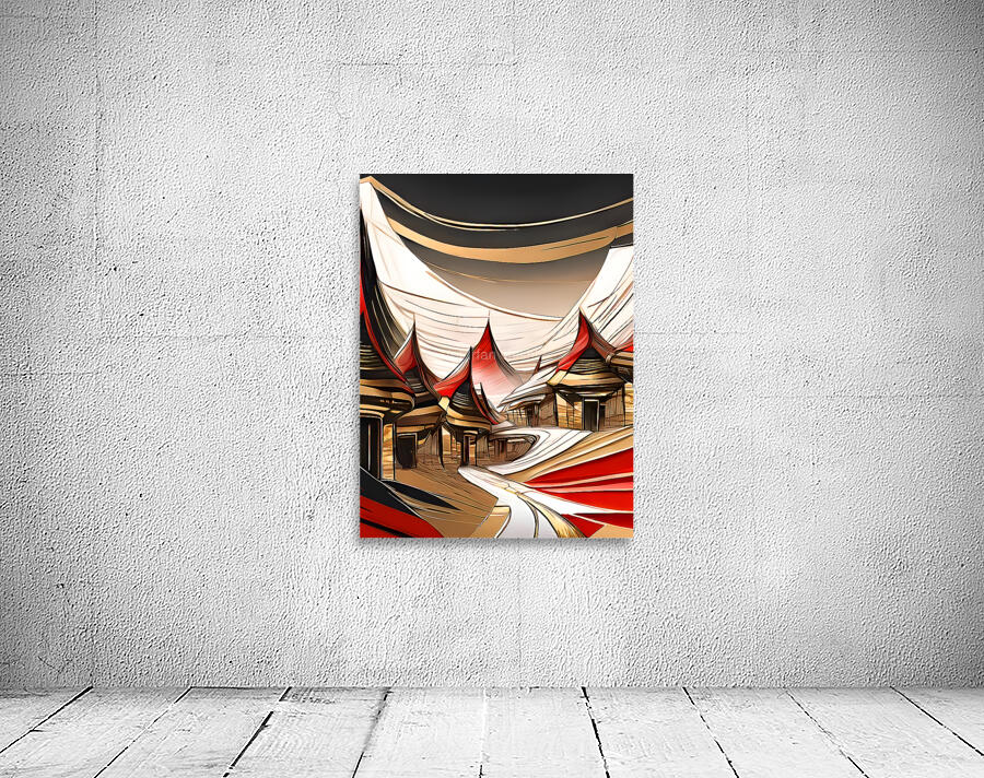 abstract village art Wall Preview
