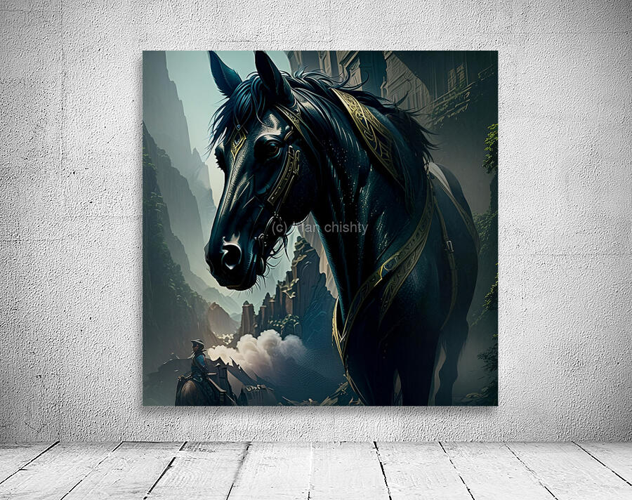 Majestic Black Beauty Wall Preview
