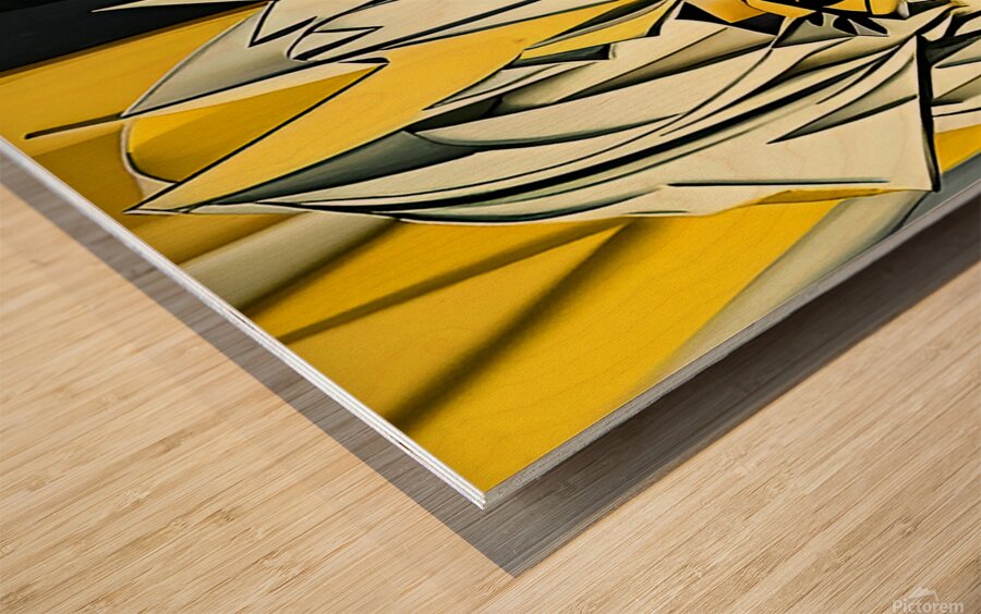 cubism abstract portrait Wood print