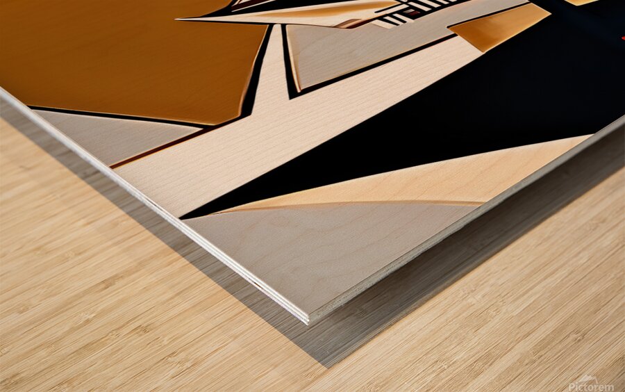 abstract geomatric art Wood print