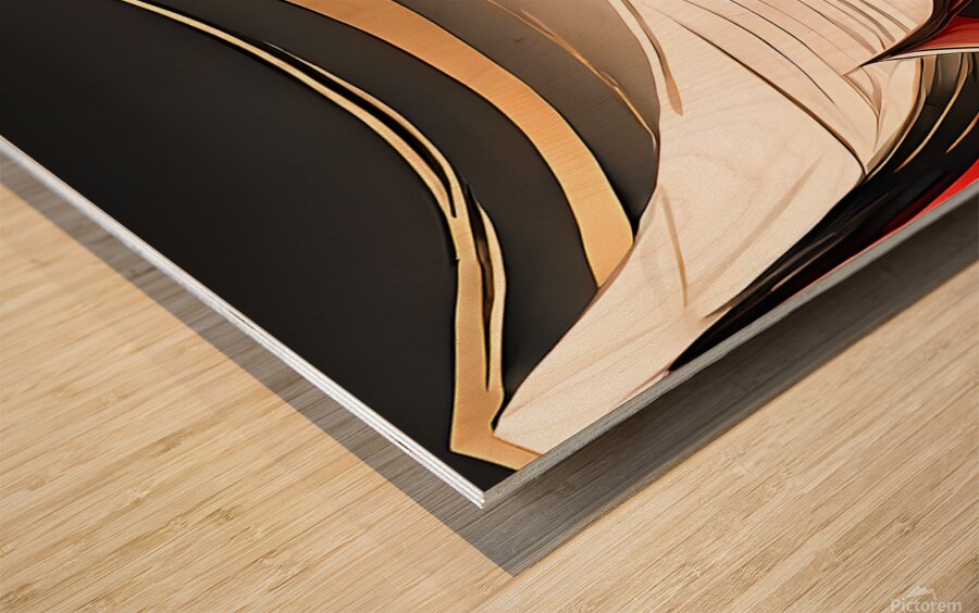 abstract village art Wood print