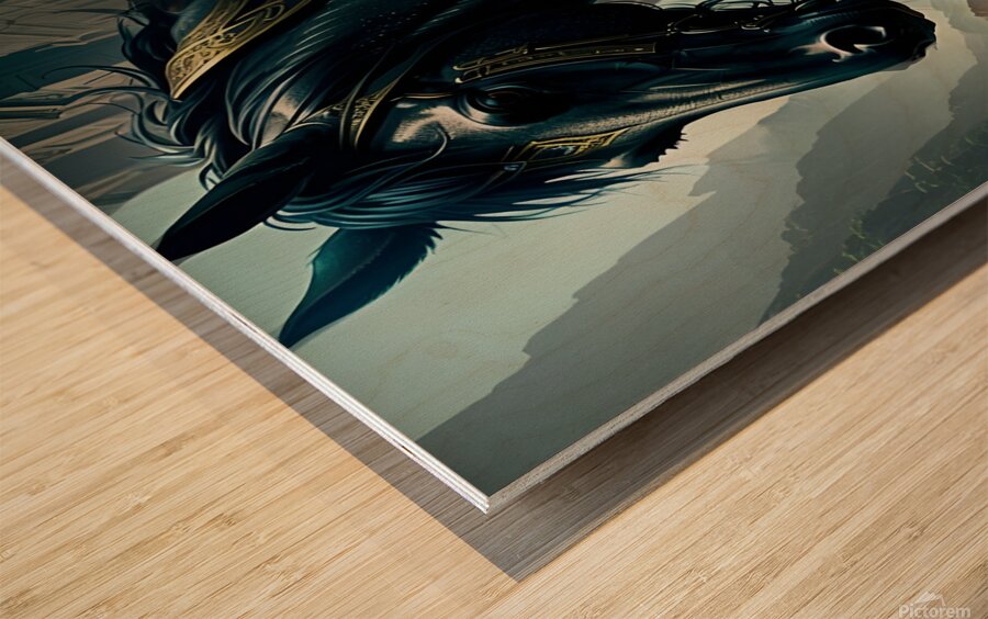 Majestic Black Beauty Wood print