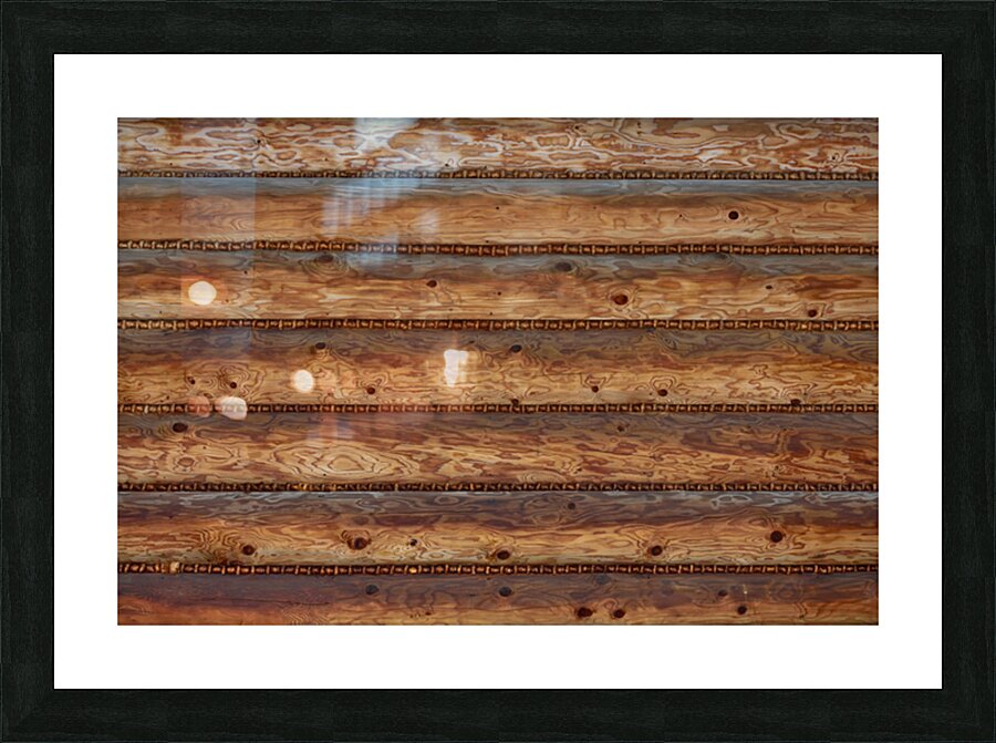 Old log house wall Picture Frame print