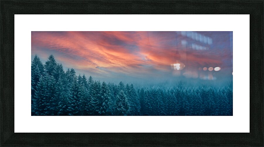 Winter mountain landscape Picture Frame print