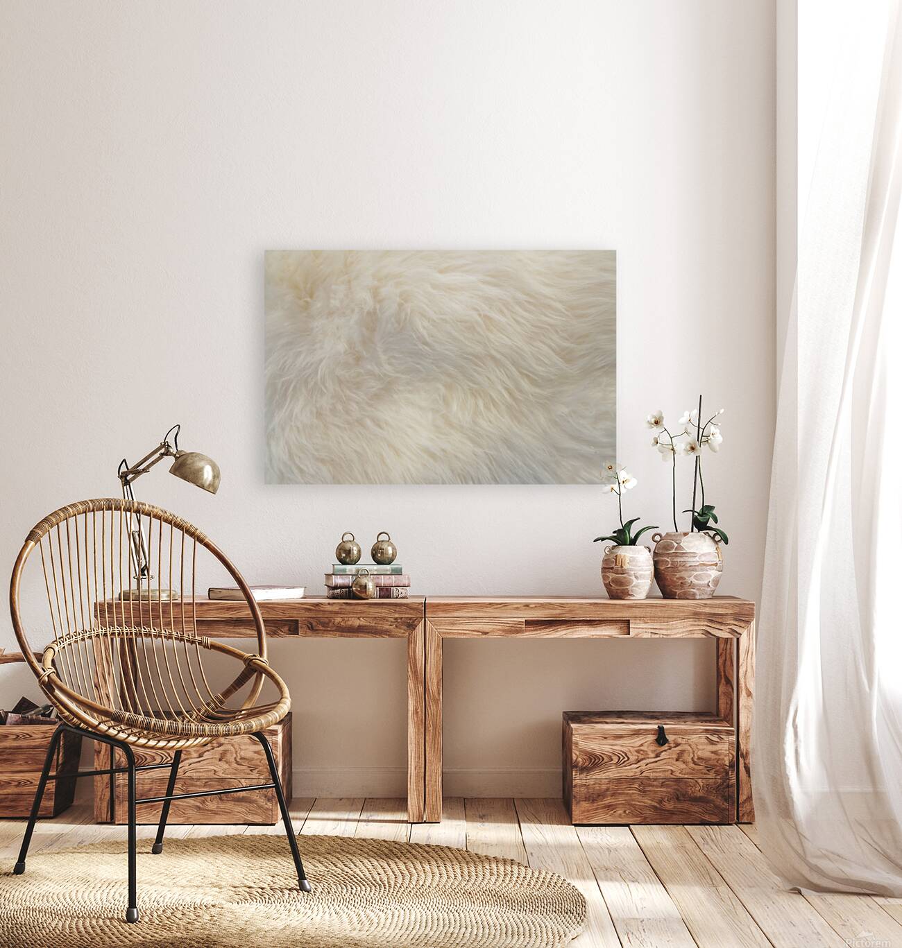 Delicate white fur background Reproduction