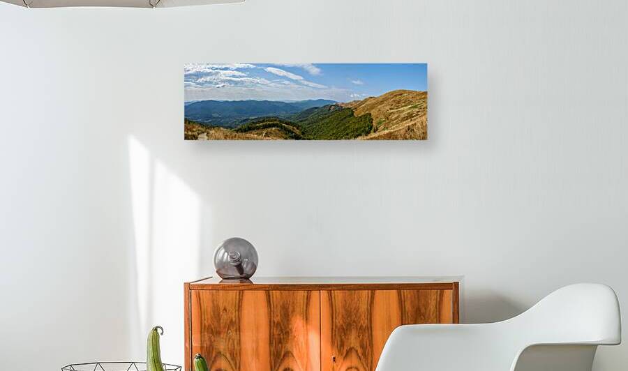 Wide panorama of  autumn mountains by AS Photography