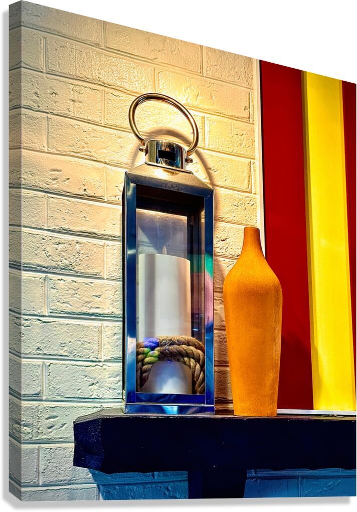 Glass and Brass Wall Lantern