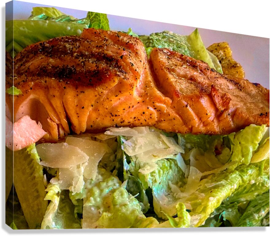 Grilled Salmon on Caesar