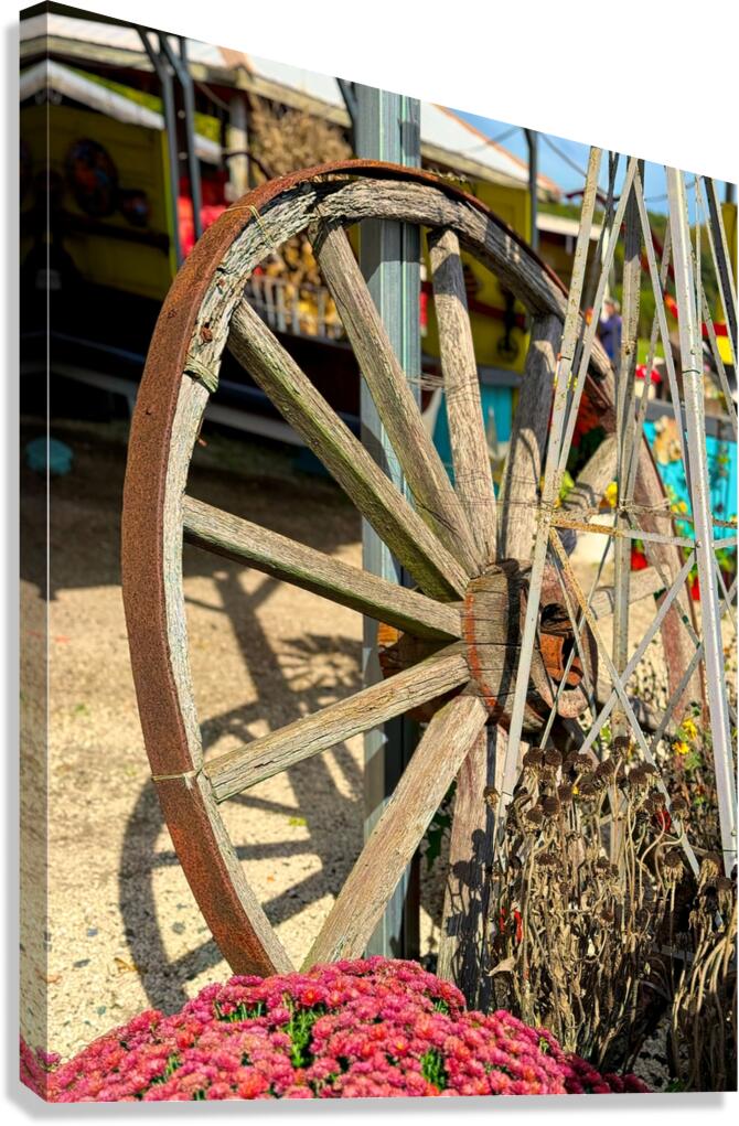 Rustic and Weathered Wagon Wheel