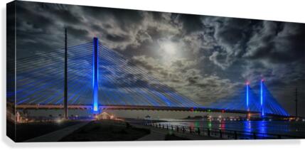 Indian River Bridge Moonlight Panorama