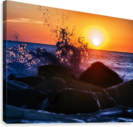 Beach Sunrise Wave Splash