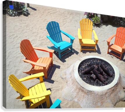 Beach Chairs Fire Pit