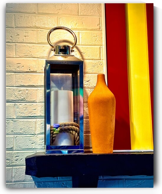 Glass and Brass Wall Lantern by Bill Swartwout Photography