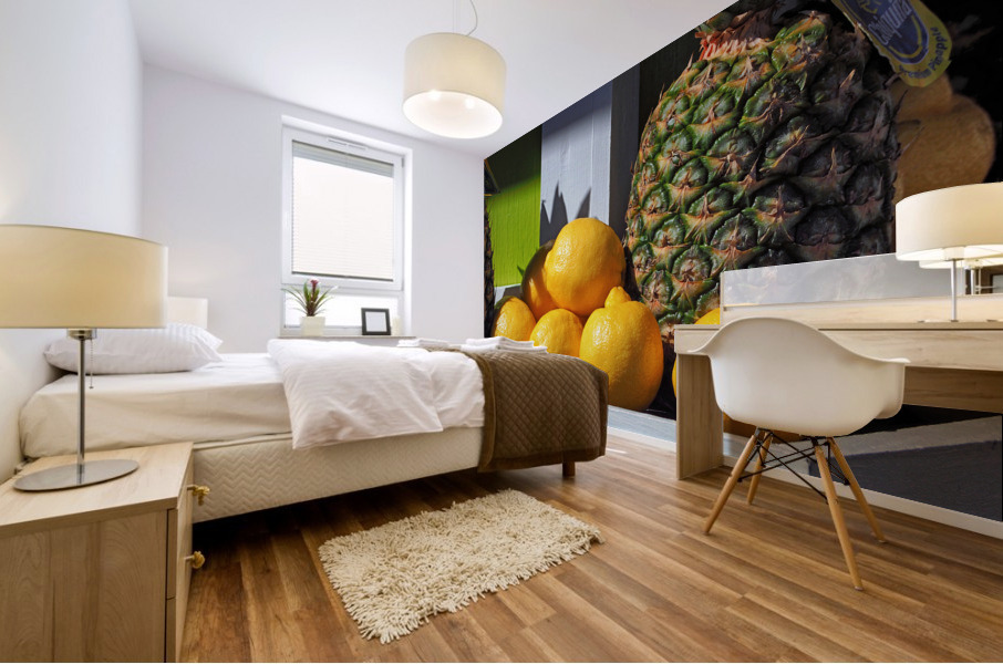 Lemons and Pineapples Mural print