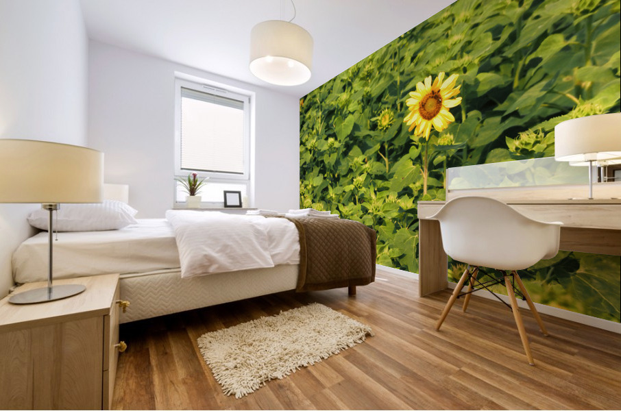 Sunflower Solitaire Mural print
