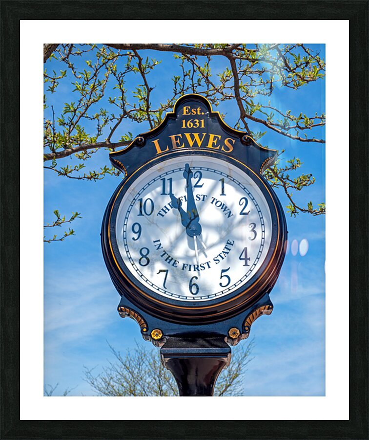 First Town First State Clock Picture Frame print