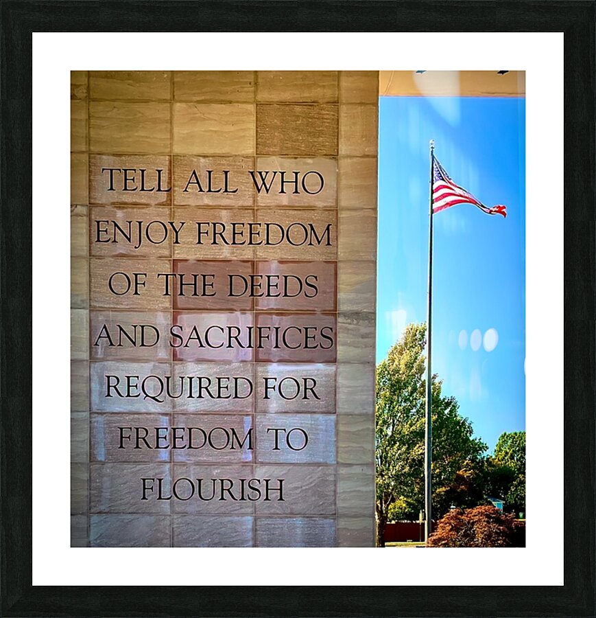 Freedom Flag Picture Frame print
