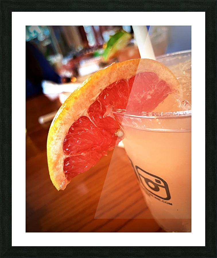 Ruby Red Grapefruit Slice Picture Frame print