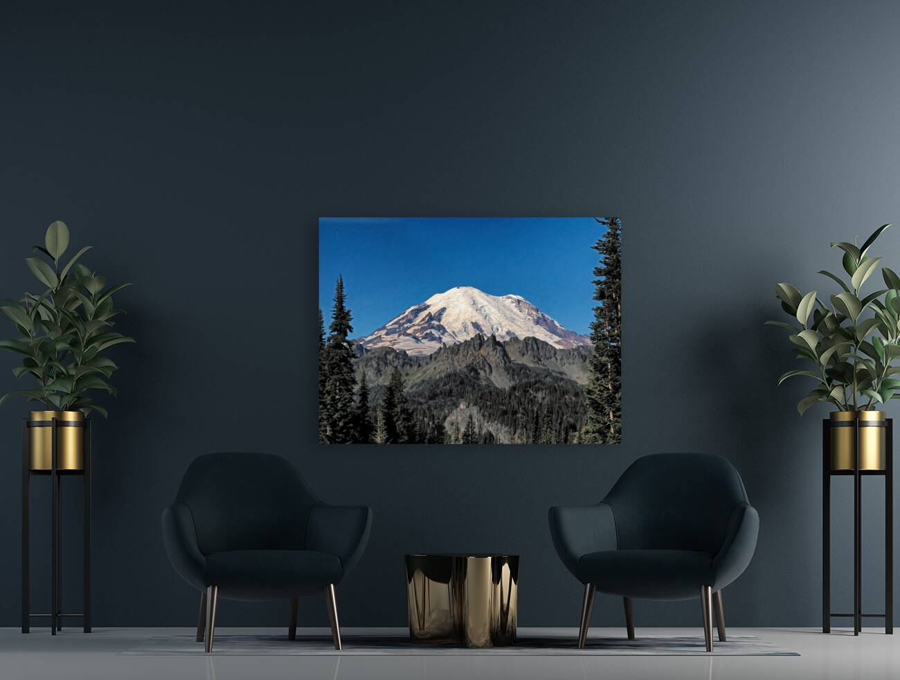 Iconic Mount Rainier Reproduction