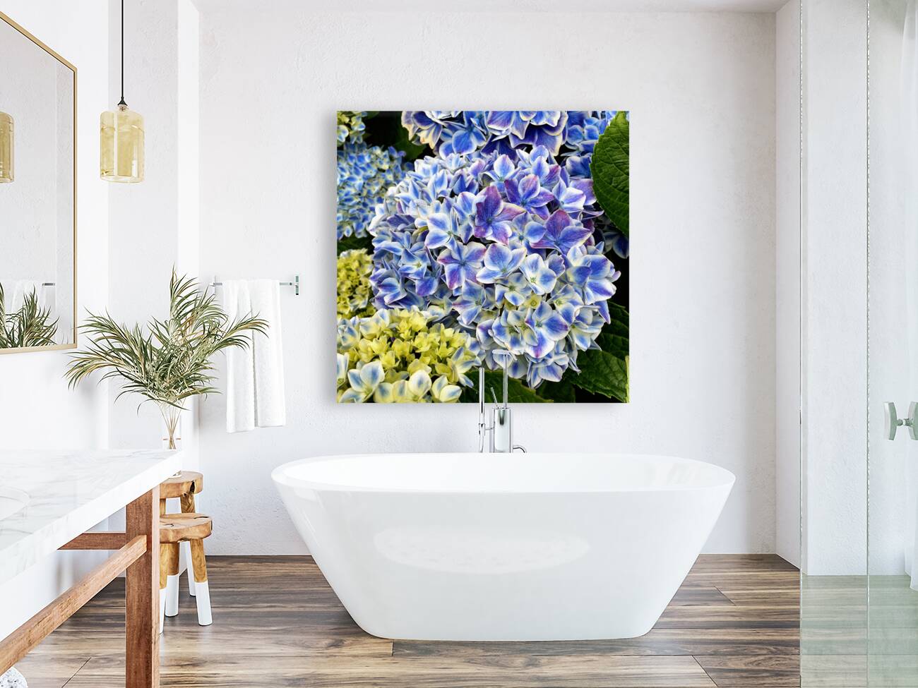 Hydrangea Square Blue Reproduction