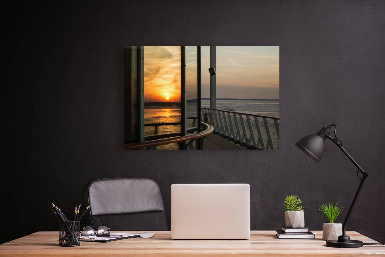 Chesapeake Sunset Reflections Reproduction