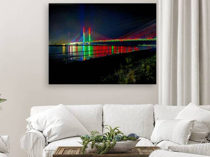 IRI Christmas Bridge North Towers Reflection by Bill Swartwout Photography
