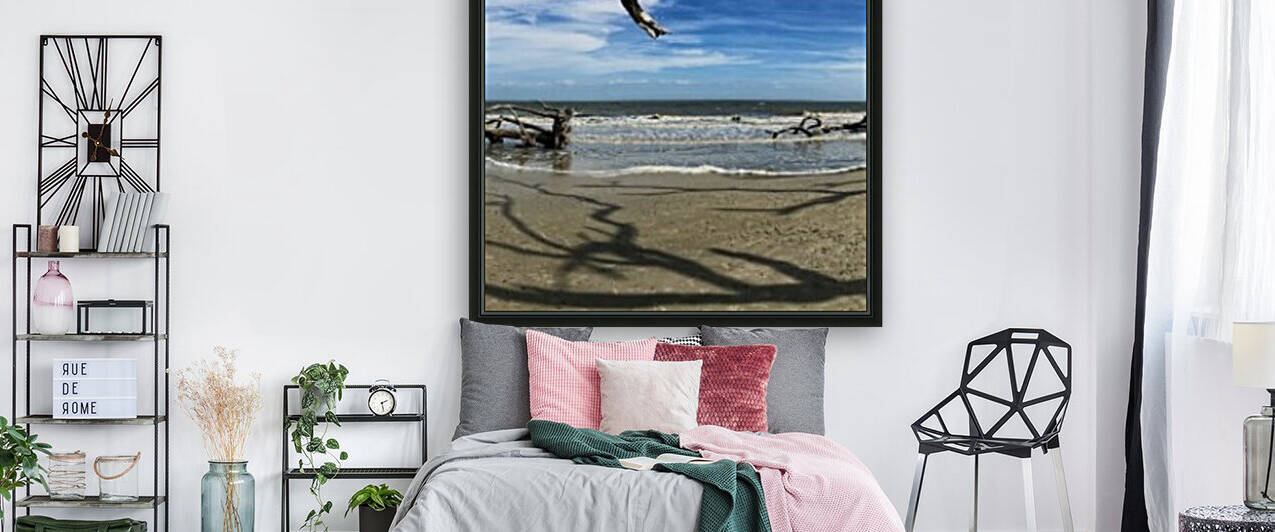 Driftwood Beach Panorama Shadows by Bill Swartwout Photography