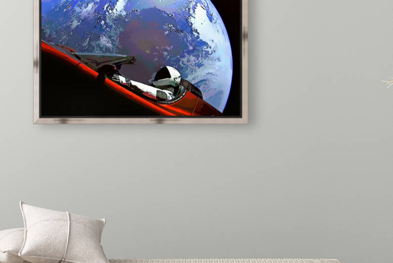 StarMan in Tesla Above Planet Earth by Bill Swartwout Photography