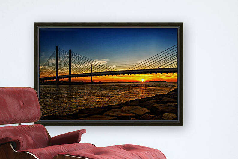 Bridge Sunset at Indian River Inlet by Bill Swartwout Photography