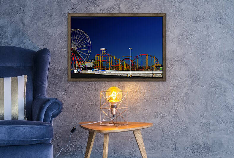 Deserted Ocean City Amusement Pier Blue Sky by Bill Swartwout Photography