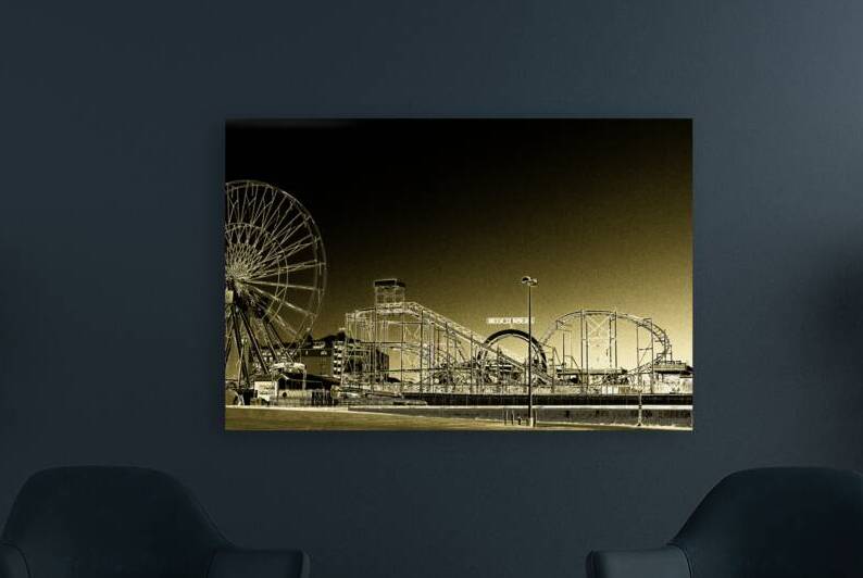 Deserted Ocean City Amusement Pier Painted Gold by Bill Swartwout Photography