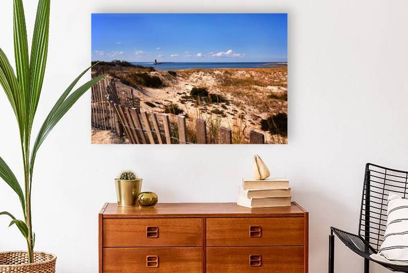 Cape Henlopen Breakwater Light in the Distance by Bill Swartwout Photography