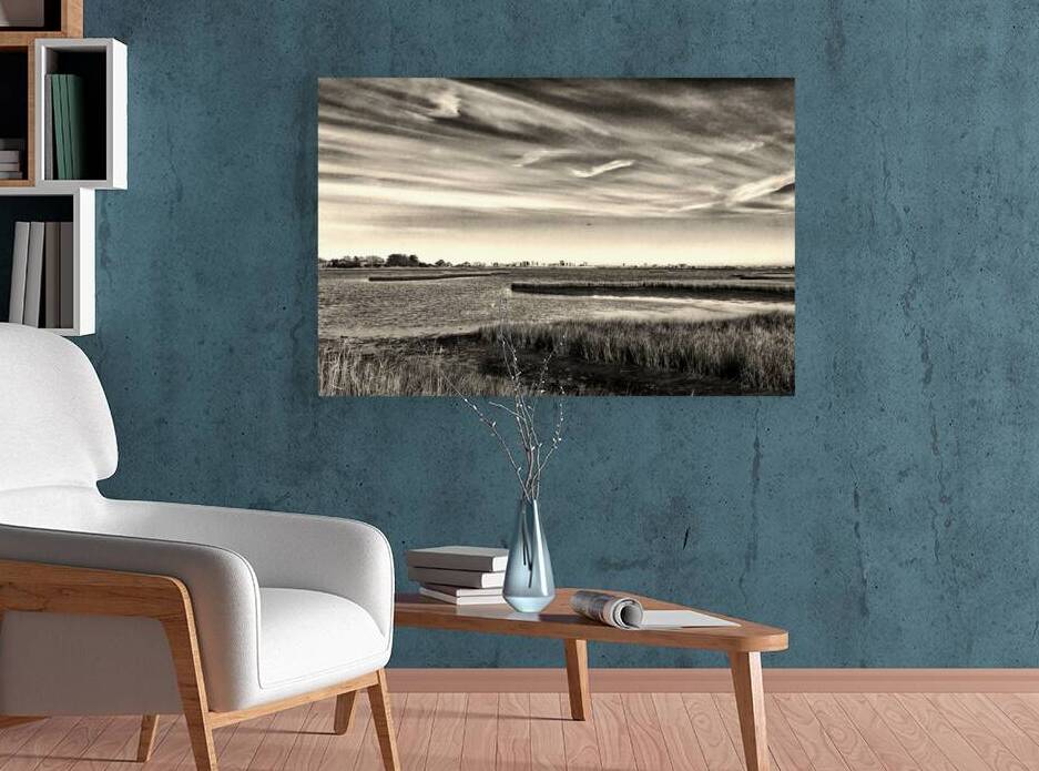 Ocean City Skyline Panorama in Black and White by Bill Swartwout Photography