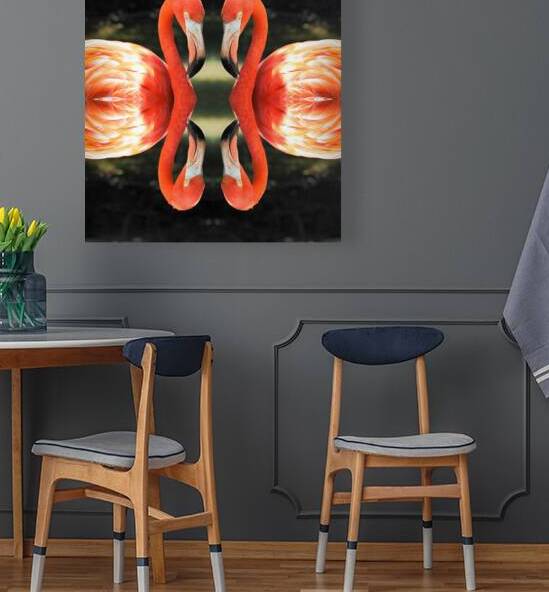 Flamingo Reflections Digital Abstract by Bill Swartwout Photography
