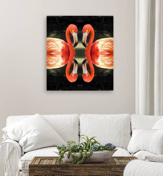Flamingo Reflections Digital Abstract by Bill Swartwout Photography