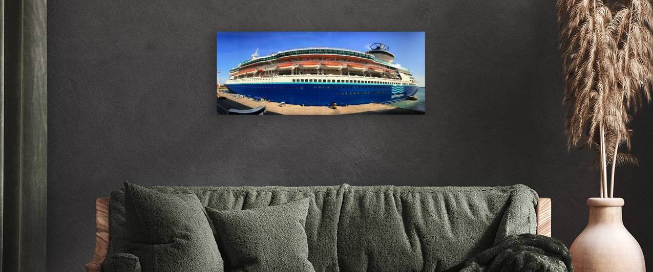 Pullmantur Monarch Cruise Ship in Cartagena Panorama by Bill Swartwout Photography