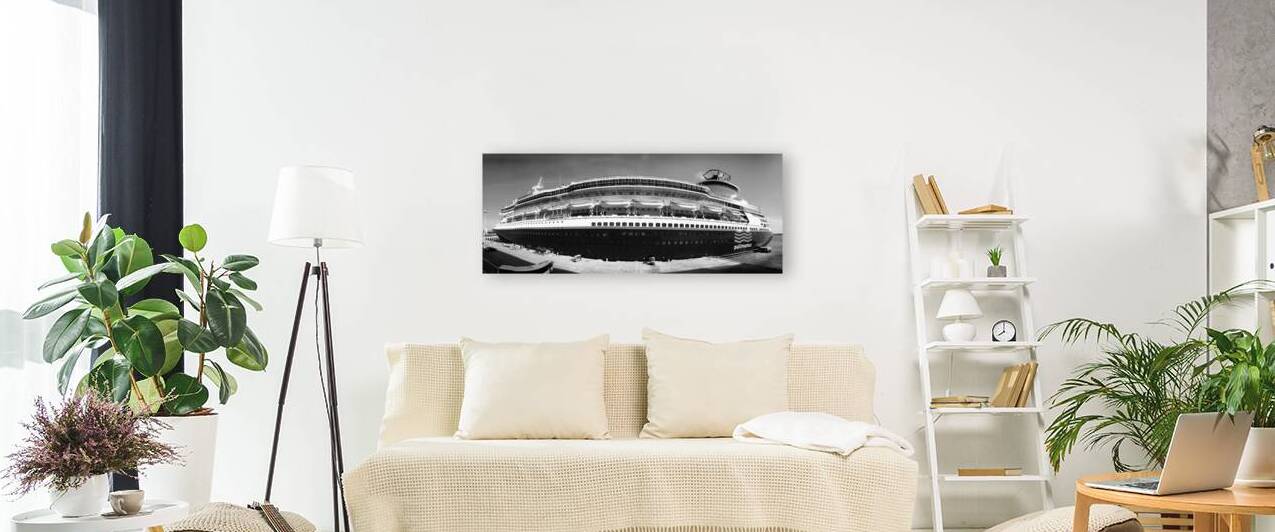 Pullmantur Monarch Cruise Ship in Cartagena B&W by Bill Swartwout Photography