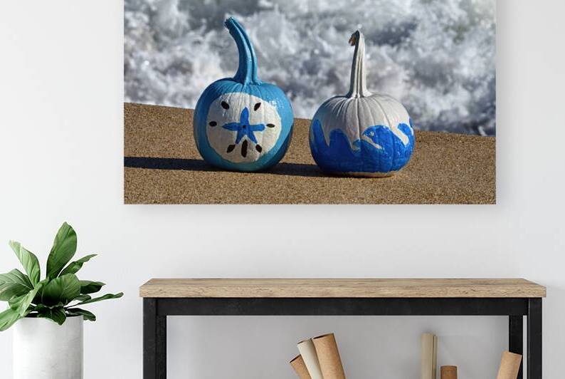 halloween pumpkins on beach 0064 by Bill Swartwout Photography