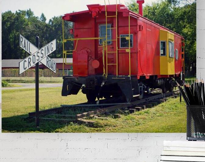 red and yellow caboose 040087 by Bill Swartwout Photography